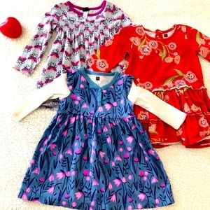 Tea collection 2T long sleeve dress bundle